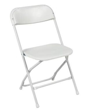 White Plastic Folding Chair