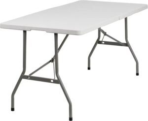 Plastic Bi-Folding Rectangle Table (30"x 72", seats 6 - 8)