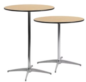 Round Wood Cocktail Table